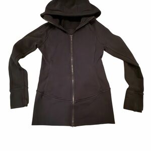 Lululemon Scuba Black Hooded Zip-Up Jacket Old style rare find!
